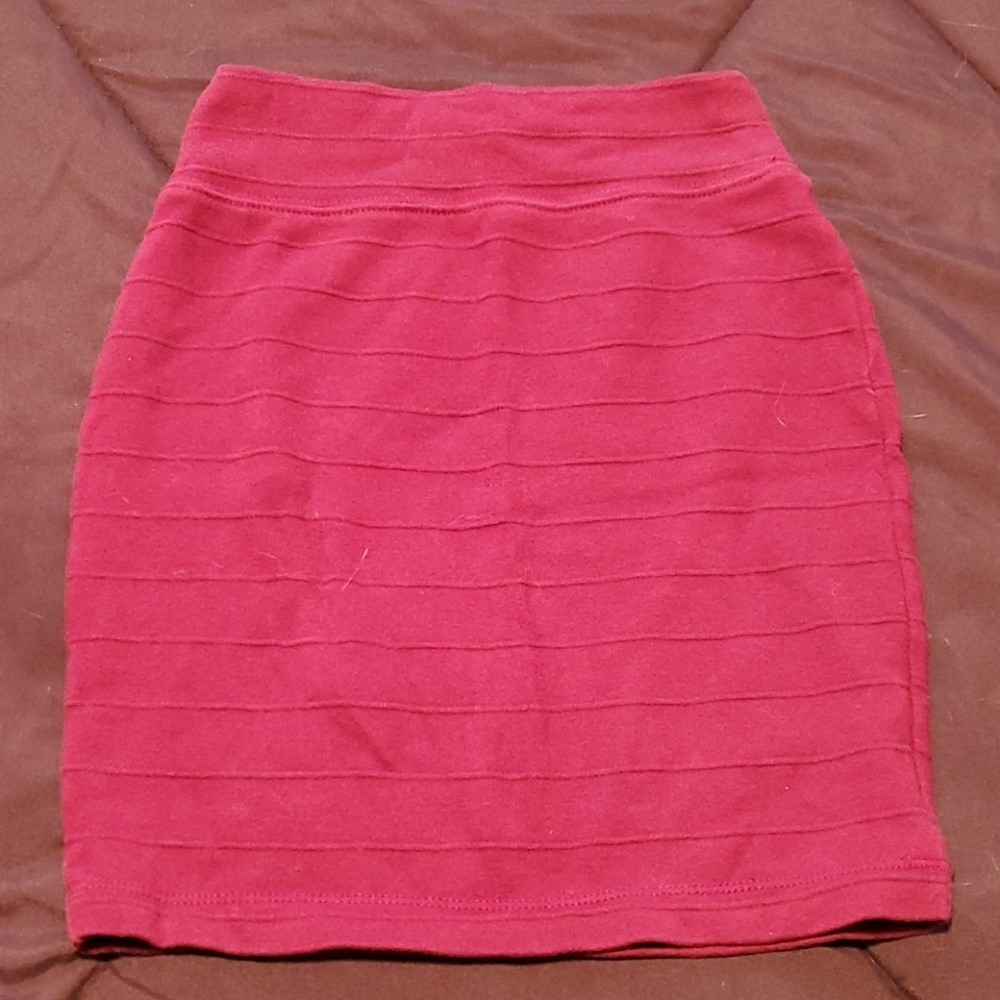Maroon Pencil Skirt